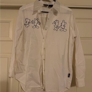 Mickey Unlimited Jerry Leigh Vintage Embroidery Button Down